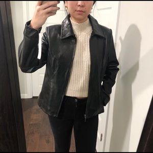 100% Lambskin Leather Zip jacket